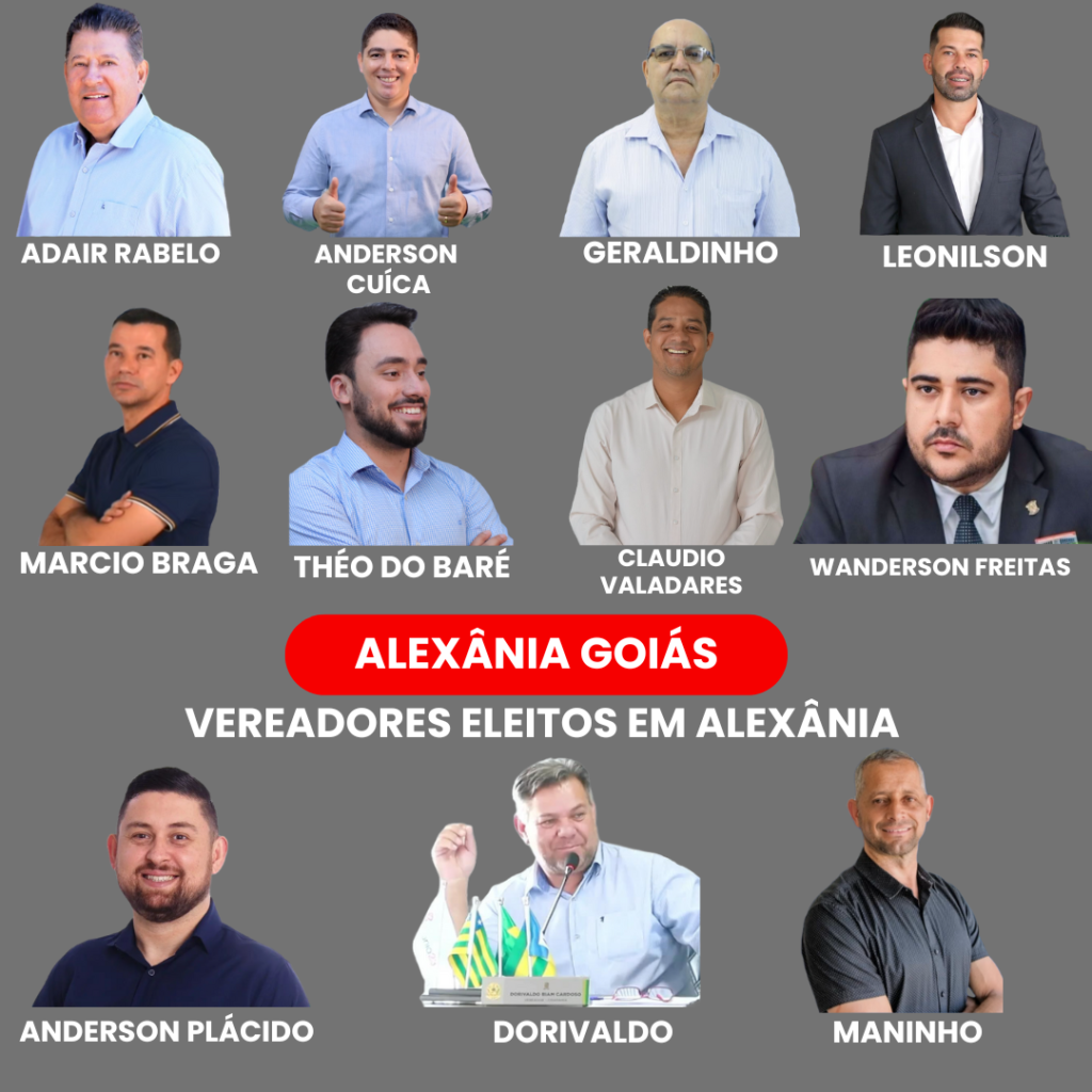 Vereadores eleitos em Alexânia 2024